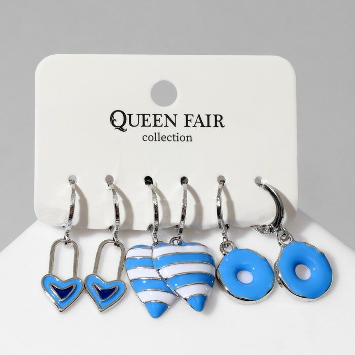 Серьги конго Queen Fair, эмаль