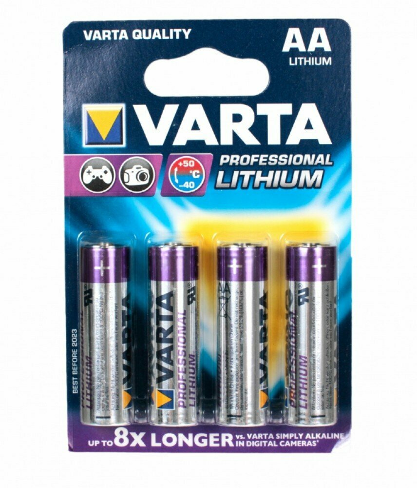 Батарейка Varta Ultra Lithium (AA, 4 шт.) (06106301404)