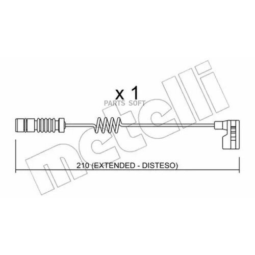 METELLI SU209 Датчик износа торм. колодок MB SPRINTER 95- задн.