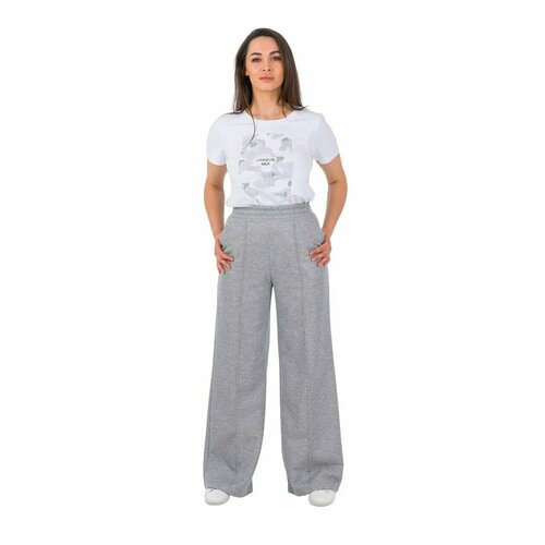 Брюки  Fine Line, спортивный стиль, карманы, размер 54, серебряный