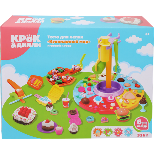 Тесто для лепки КРОКДИЛЛИ Кулинарный мир с аксессуарами 30 предметов 2041₽