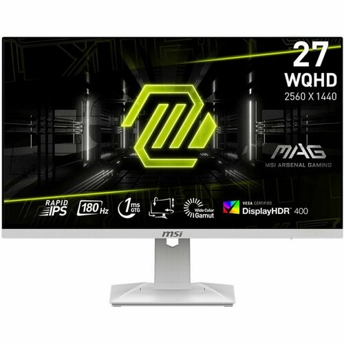 27 Монитор MSI MAG 274QRFW, IPS, 2560x1440, 180Hz, белый