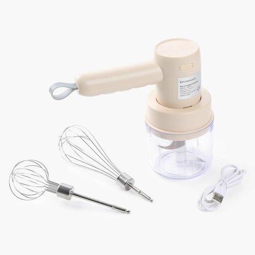 Мультикомбайн портативный беспроводной 3 в 1 30 Вт 5 скоростей бежевый Chalet 279300₽