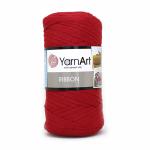 Пряжа для вязания YarnArt 'Ribbon' 250гр 125м (60% хлопок, 40% вискоза и полиэстер) (773 красный), 4 мотка