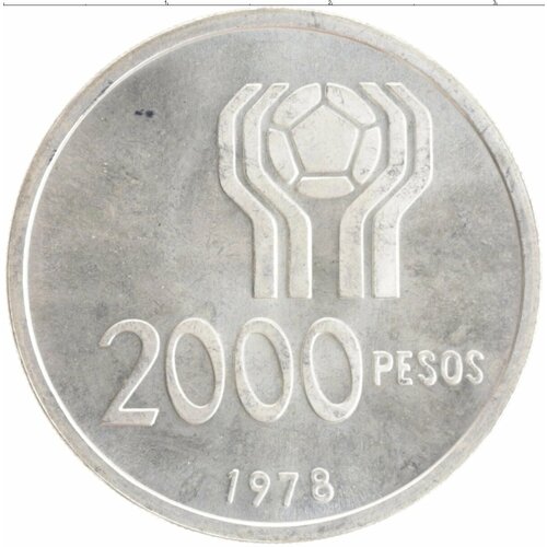 Клуб Нумизмат Монета 2000 песо Аргентины 1978 года Серебро Чемпионат Мира по футболу