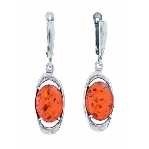 Серьги ФАБРИКА украшений Винтаж Дуо, янтарь