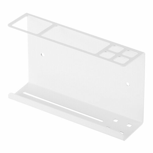 Держатель для зубных щеток и пасты Граф Держалкин на шуруп металл белый (GDH-001-б)