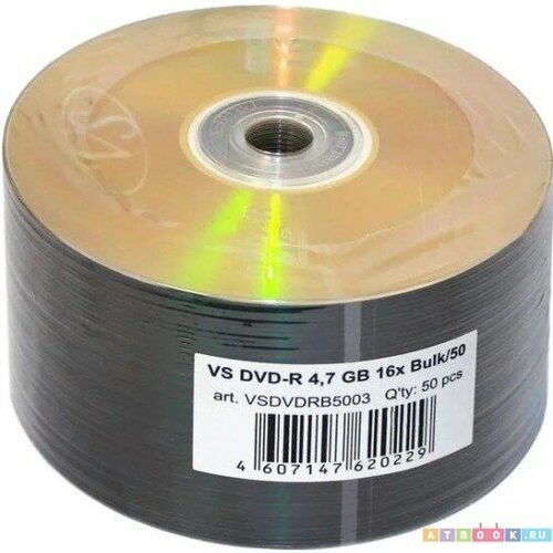 компакт диски a VS VSDVDRB5003 Оптический диск DVD-R