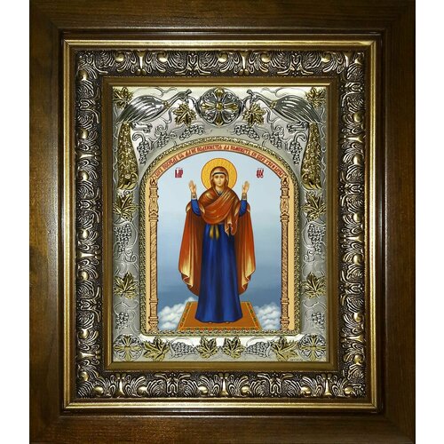 Икона Нерушимая стена икона Божией Матери икона божией матери нерушимая стена деревянный киот 14 5 16 5 см