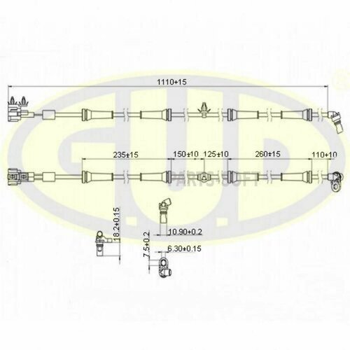 GUD GABS03117 Датчик ABS зад 1620₽