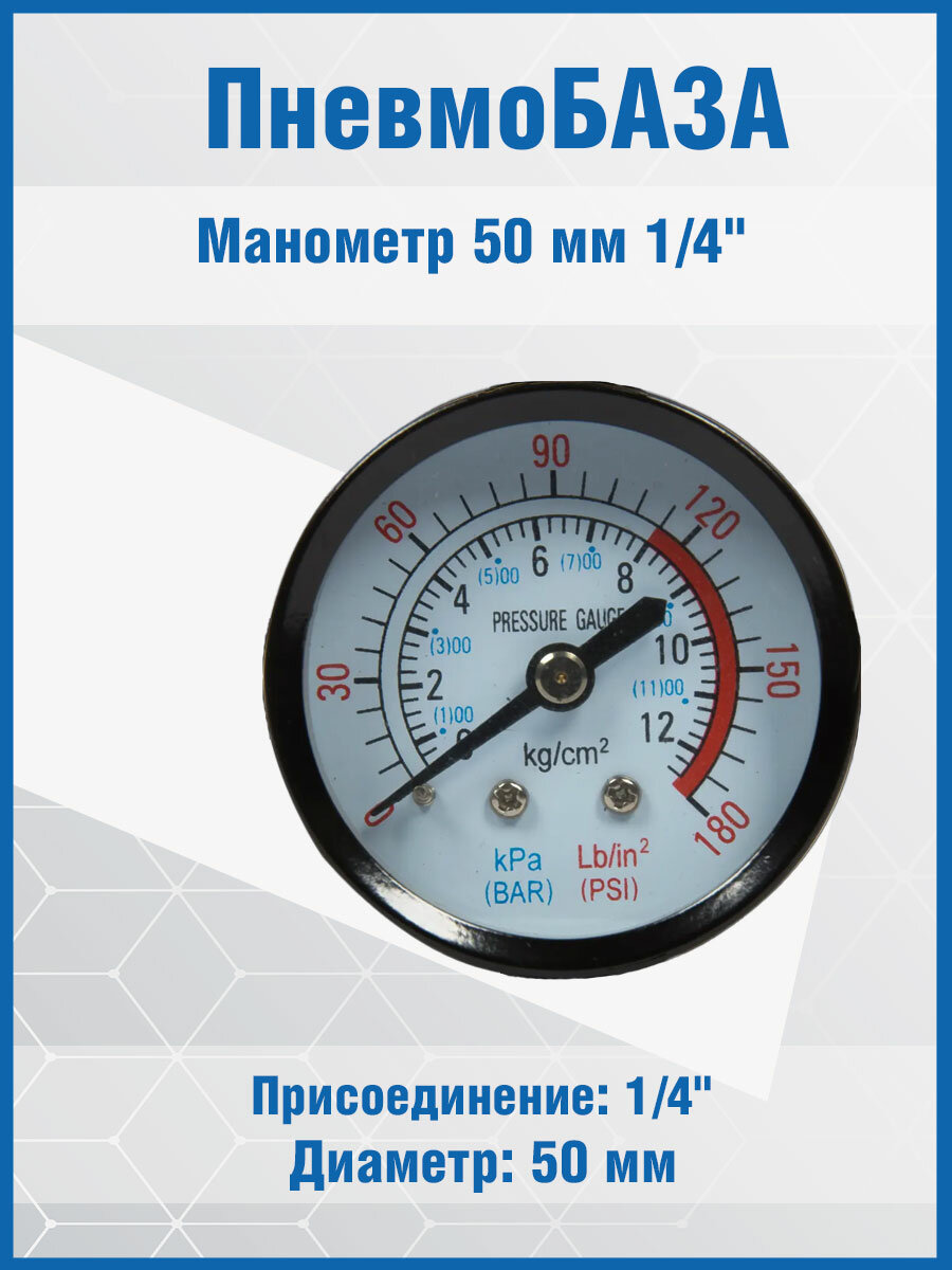 Манометр 50 мм 1/4"