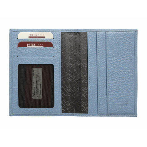 Обложка-карман для паспорта Petek 1855 обложка с карманами под карты 501K.234.101, голубой обложка petek 1855 черный