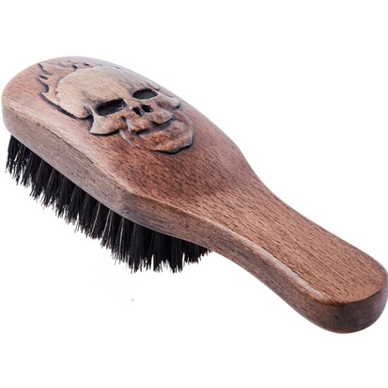 Щетка Dewal Professional DEWAL "BARBER STYLE" для укладки волос и бороды с ручкой 8-рядная (натуральная щетина)