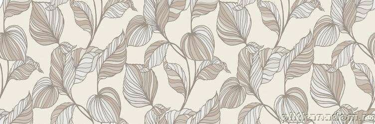 Ragno Vida RA6Z Decoro Edera Beige Touch Rett Бежевая Матовая Ректифицированная Настенная плитка 30x90 см