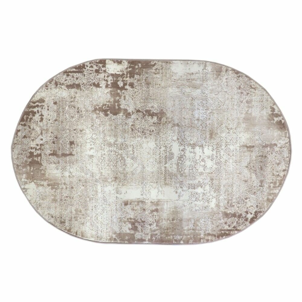 Ковер Kaplanser Shine 9697A Fallox-Beige Овал (0.8x1.5 м) джут