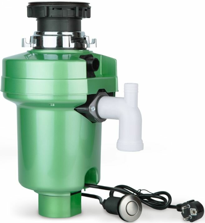 Обзор: Измельчитель пищевых отходов БИРЮСА WD-375C1, объем камеры 1.1 л, зеленый