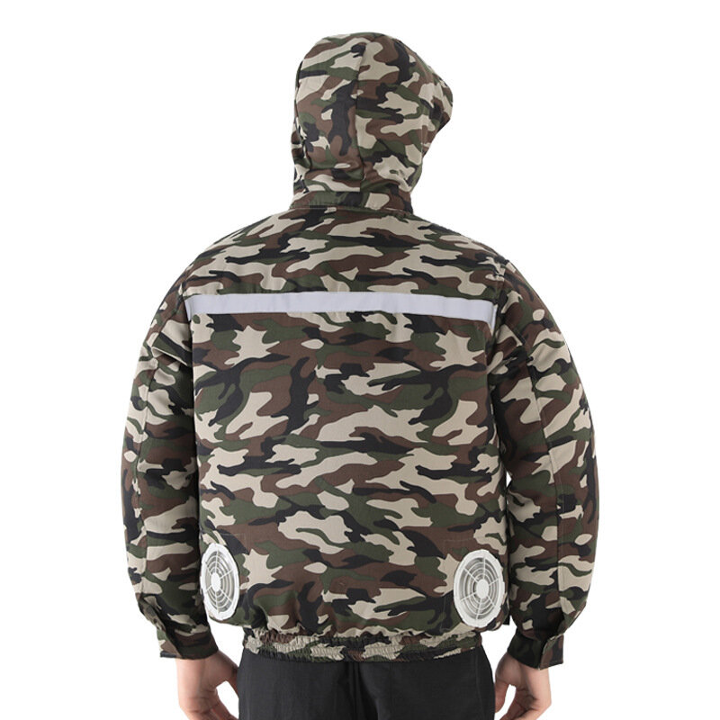 Утепленная спецодежда с капюшоном для сада стройплощадки с/х угодий размер L камуфляж