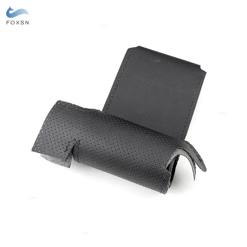 Для Hyundai Accent 2012-2017, Solaris Verna 2010-2016, i20 2009-2015: Кожаная оплетка на руль ручной работы для стайлинга автомобиля