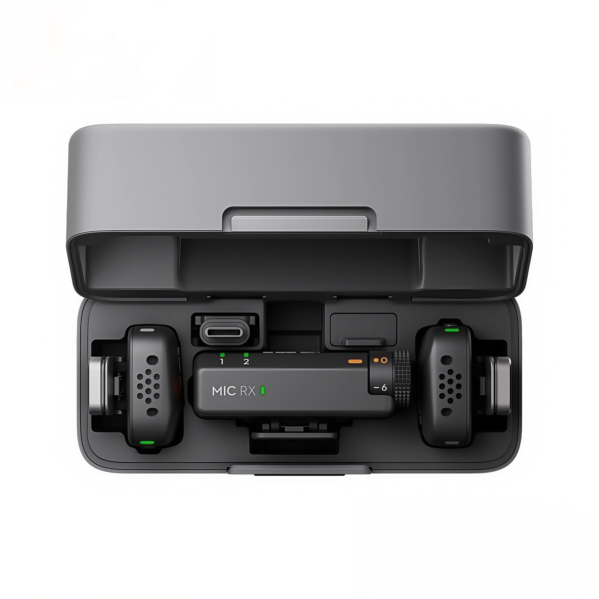 Беспроводной микрофон DJI Mic Mini ANC (2 TX + 1 RX + Charging Case), черный — фото 1