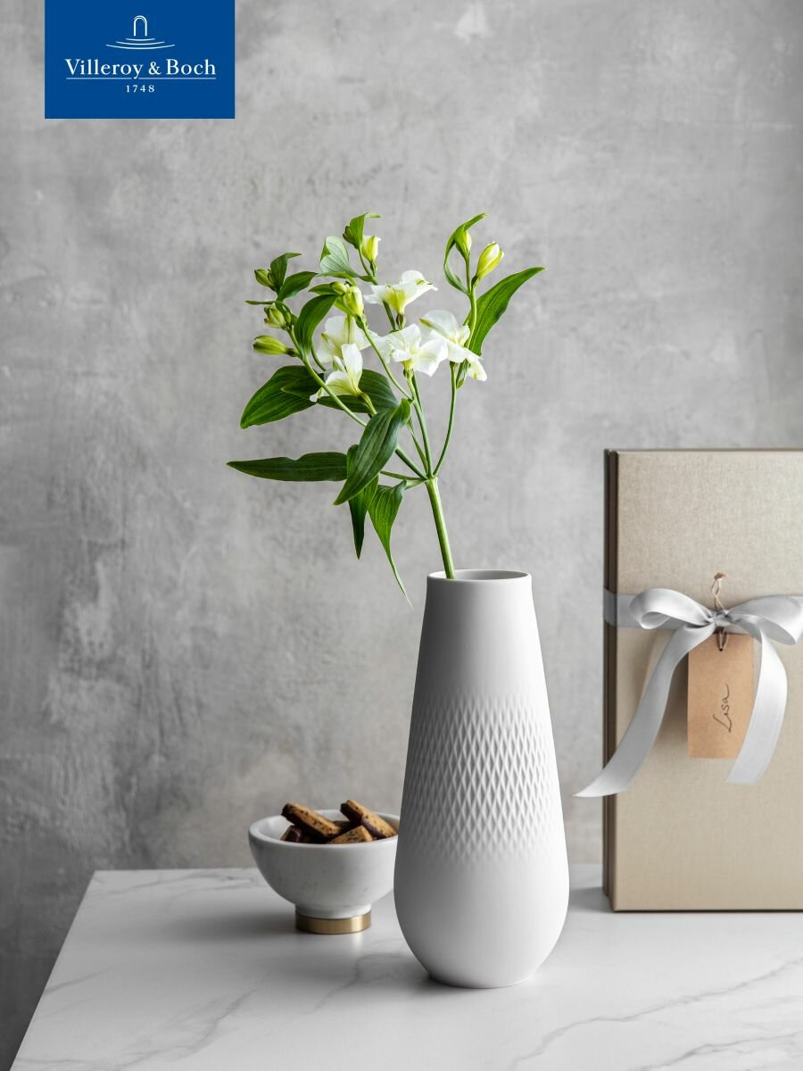 Ваза для цветов 26 см 1500 мл Manufacture Collier blanc Villeroy & Boch Премиум-Фарфор