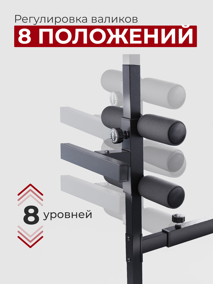 Гиперэкстензия / римский стул DFC CAP, черный — фото 1