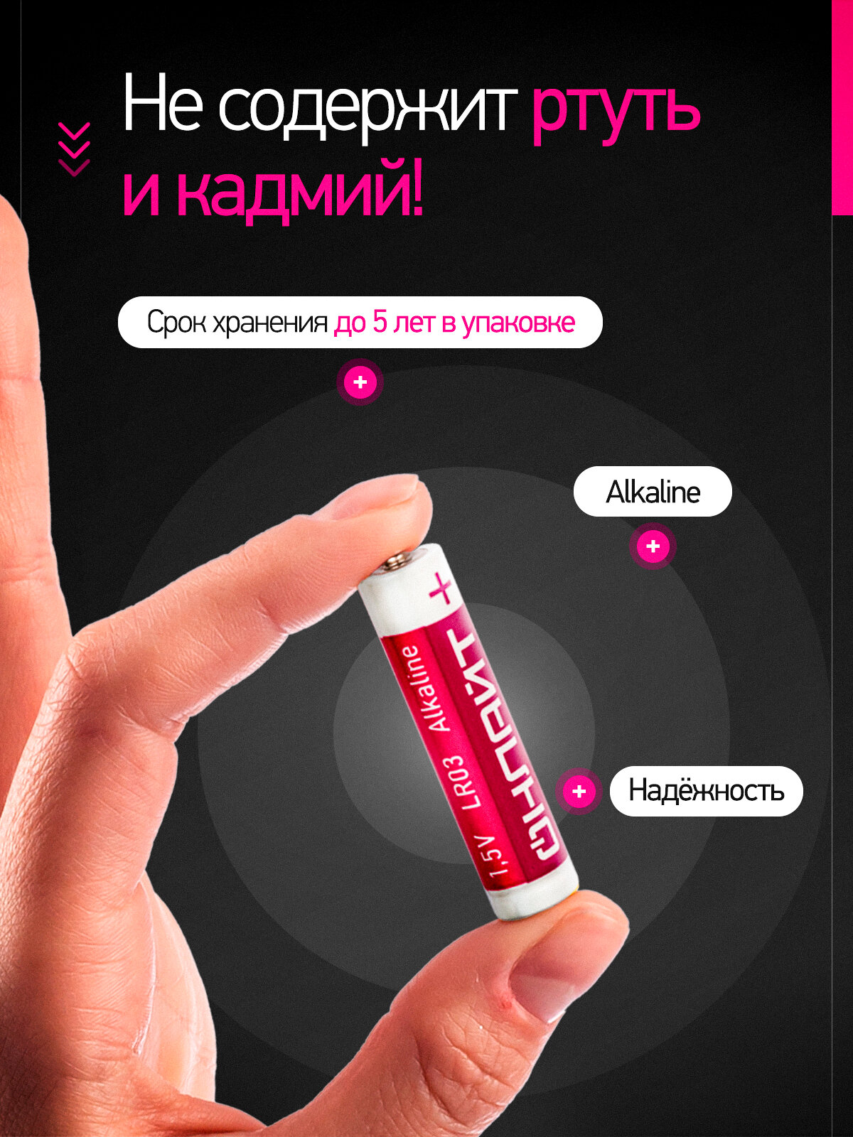 Батарейки щелочные мизинчиковые 90 624 OBT-ALK-LR03-BP12, 1.5V, 12 штук — фото 1