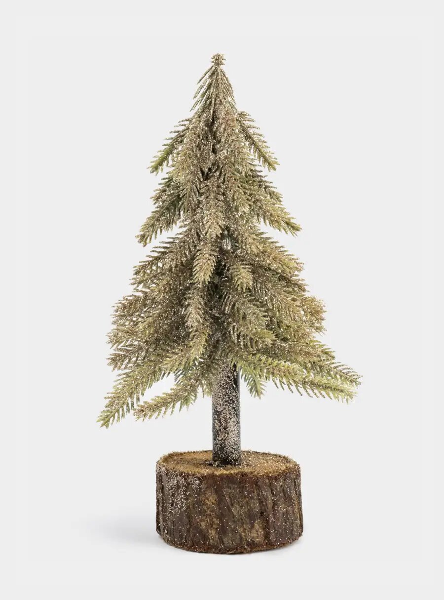 Ель искусственная, 20 см, полиэтилен, шампань, New year