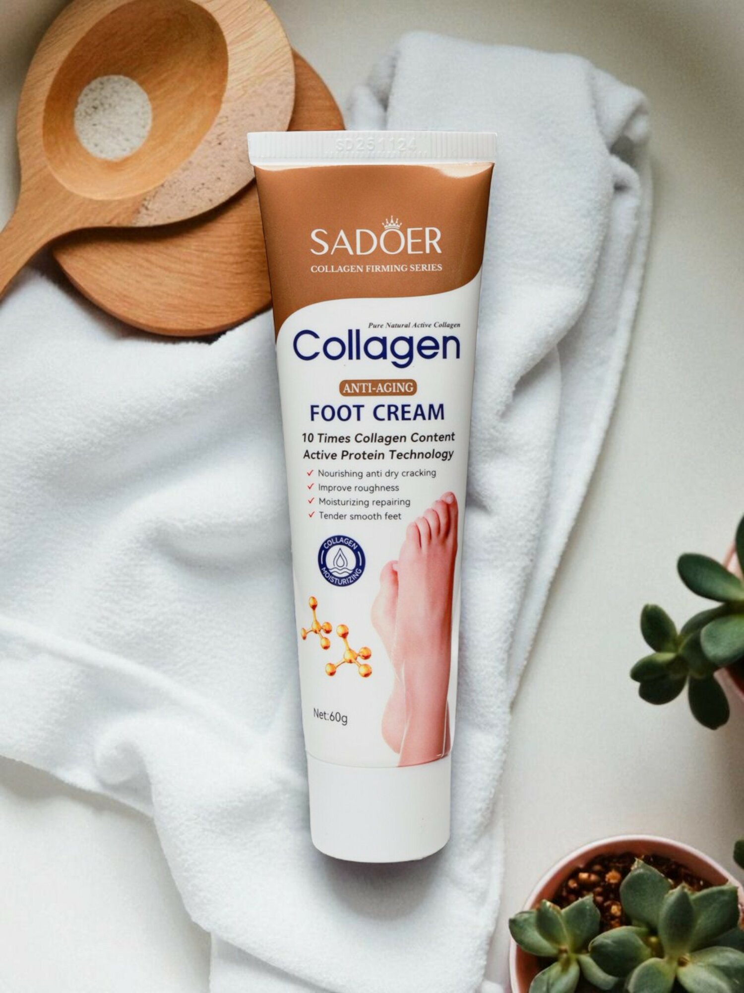 SADOER Foot Care Cream — Крем для ног 80 г, увлажнение и смягчение сухой кожи против трещин