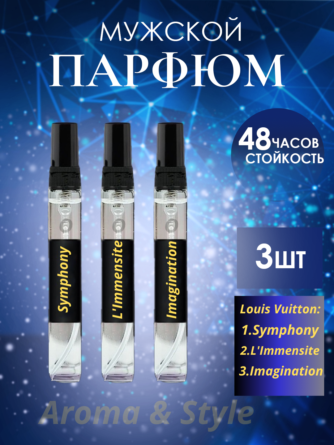Мужские духи, Louis Vuitton, Symphony, Imagination, L'Immensite, 5 мл, 10 мл