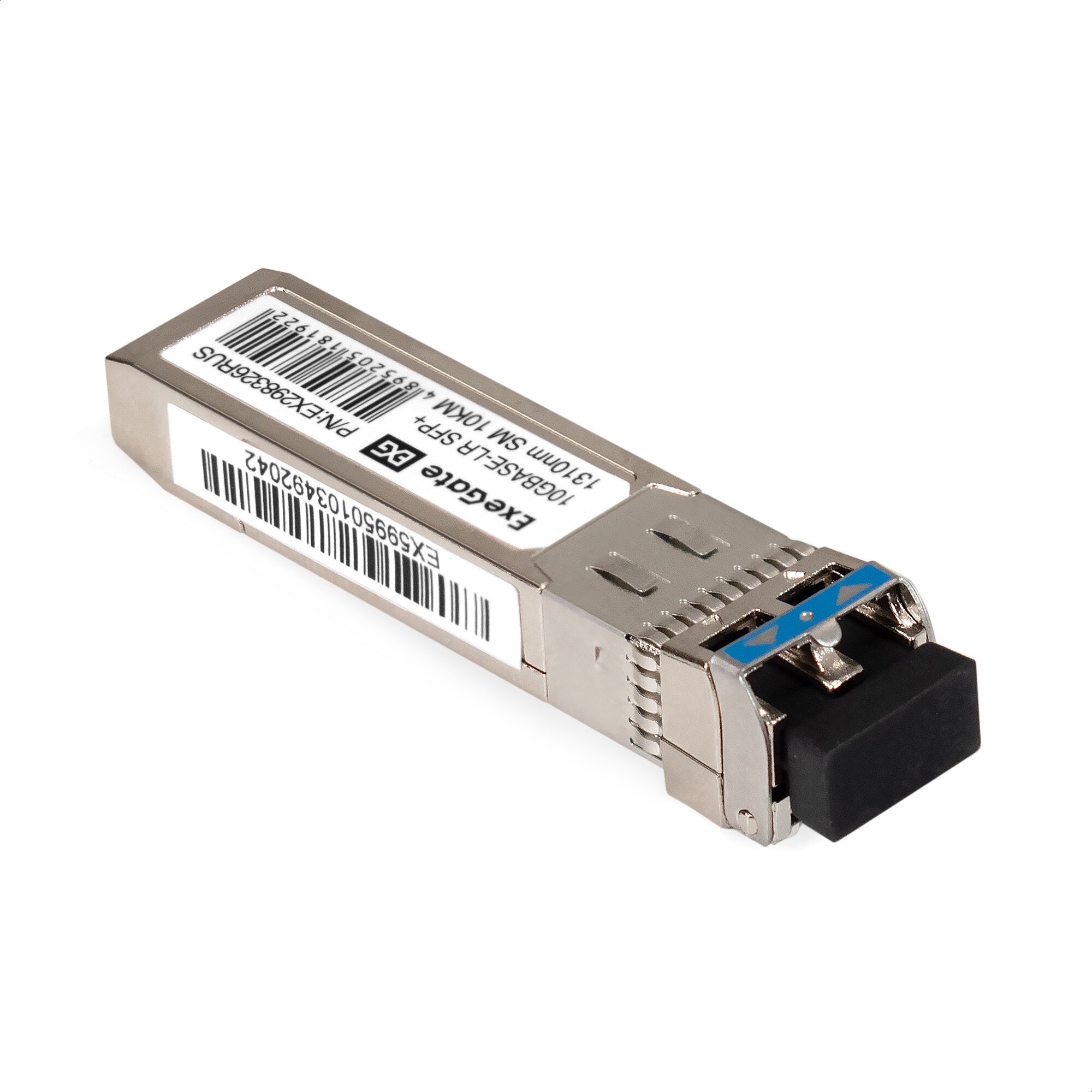Трансивер SFP+ ExeGate EXT-10G-SM1310-LC2-10KM (10GBase-LR для одномодового оптического кабеля 10 Гбит/с Tx:1310/Rx:1310 нм до 10 км разъем Duplex LC) EX298326RUS