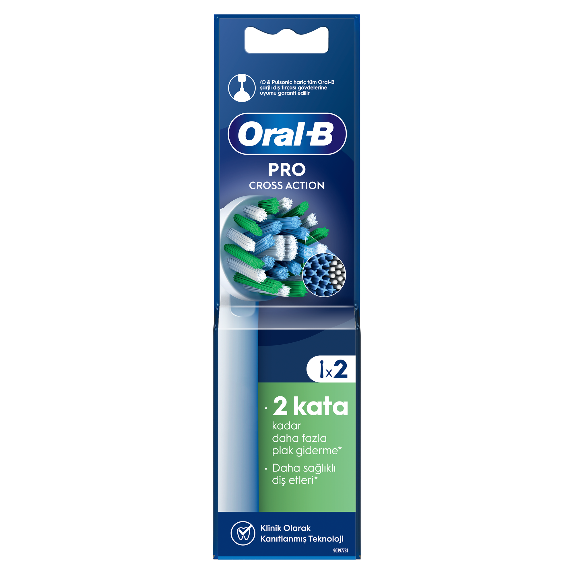 Oral-B насадка для электрической зубной щетки CrossAction, 2шт