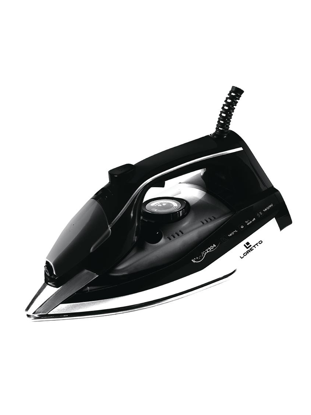 Утюг Loretto Vertical Steam Boost чёрный-серый мощность 2500 Вт