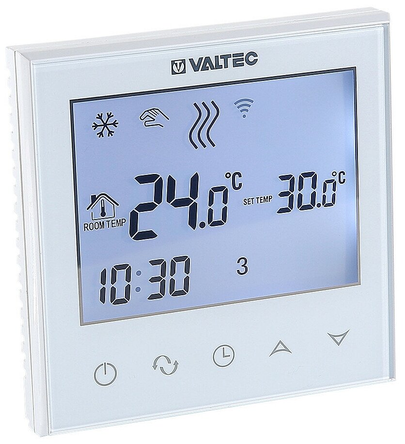 Термостат Valtec комнатный электронный 220В с Wi-Fi арт. VT. AC713.0.0