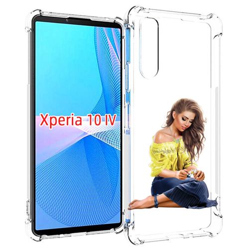 Чехол MyPads миленькая-девочка женский для Sony Xperia 10 IV (10-4) задняя-панель-накладка-бампер