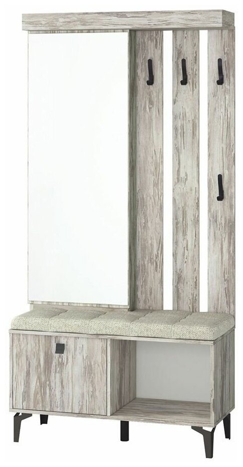 фото Центральная секция Прихожая Милан (артвуд темный/артвуд темный)