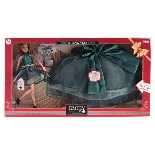 Набор оригинальной детской куклы Эмили и нарядной юбочкой с аксессуарами / Большая дизайнерская кукла в подарок для девочек от 3 лет / 28 см набор с куклой эмили и сумочкой с пайетками я и моя кукла 28 см