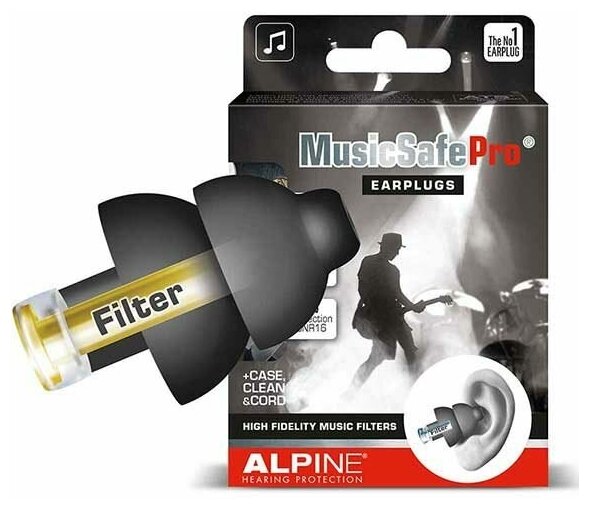 Беруши для музыкантов MusicSafe Pro черные, Alpine Hearing Protection