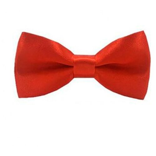Детская галстук-бабочка для мальчика девочки атласная однотонная красная