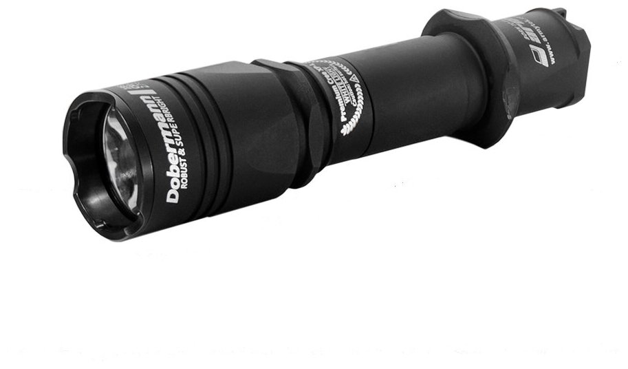 Фонарь светодиодный тактический Armytek Dobermann XP-L, 1120 лм, теплый свет, аккумулятор