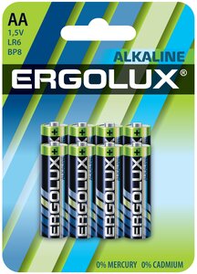 Батарейка Ergolux Alkaline BL8 LR6