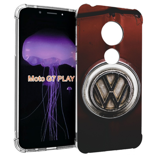 Чехол MyPads volkwagen фольскваген 1 мужской для Motorola Moto G7 Play задняя-панель-накладка-бампер