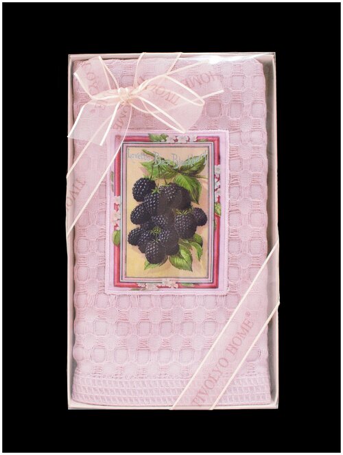 Вафельное полотенце 50х70 см (1 шт) Dutlar розовый Tivolyo (розовый), Полотенце 50x70