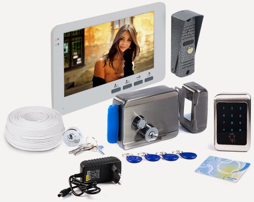 Изображение товара Комплект домофон - электромеханический замок: EP-4805 (8-дюймов) и Anxing Lock-Титан - электрозамок с домофоном