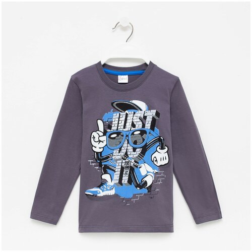 фото Джемпер (лонгслив) для мальчика а.bv-m1068, цвет т.серый, рост 122 (7) 9295792 bella veza