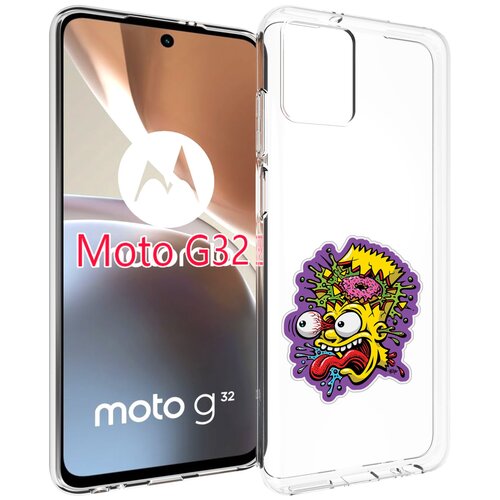 Чехол MyPads Барт-Симпсон для Motorola Moto G32 задняя-панель-накладка-бампер