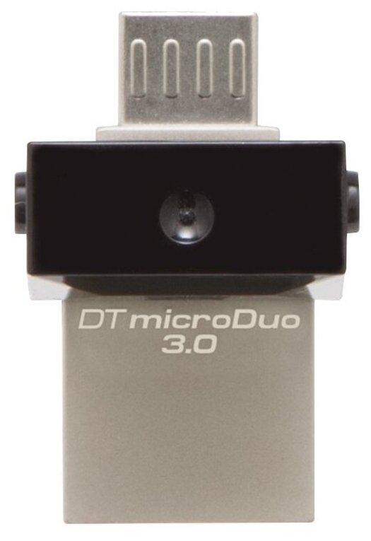 Флешка USB KINGSTON DataTraveler microDuo 3 G2 128ГБ, USB3.0, черный [dtduo3g2/128gb] - фото №12