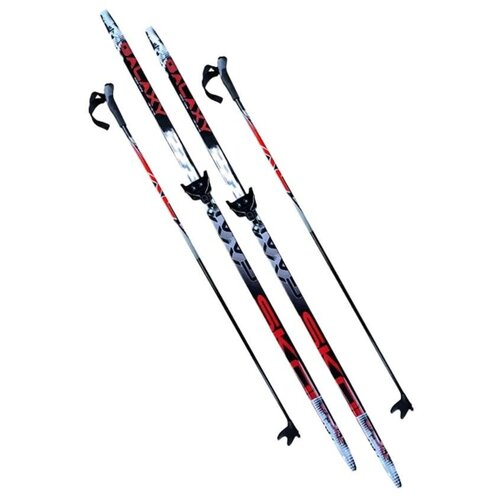 Лыжный комплект подростковый STC 75 мм / Беговые детские лыжи 170 см Peltonen Delta, лыжные палки, крепления 75 мм
