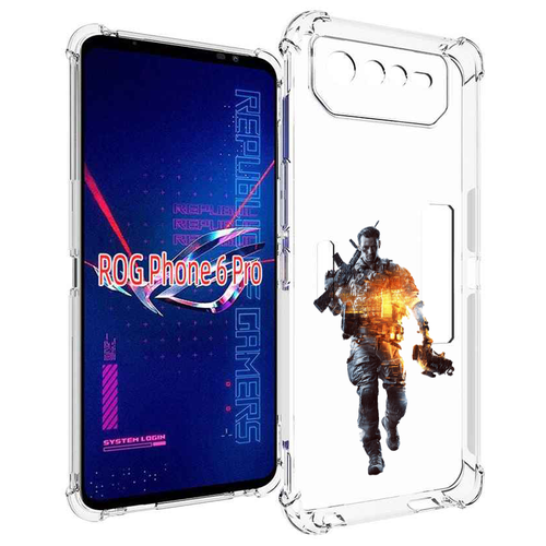 Чехол MyPads Battlefield-4 мужской для Asus ROG Phone 6 Pro задняя-панель-накладка-бампер чехол mypads toyota тойота 4 мужской для asus rog phone 6 pro задняя панель накладка бампер