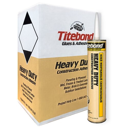 Монтажный клей Titebond Heavy Duty сверхсильный, коробка 12 шт.