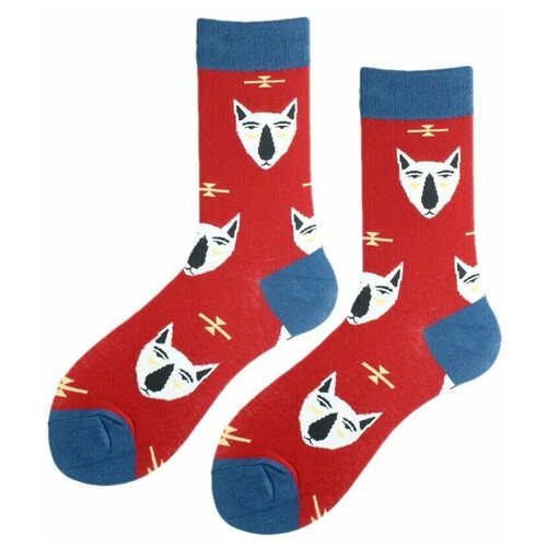 фото Носки i miss you, размер 39-42, бордовый, синий